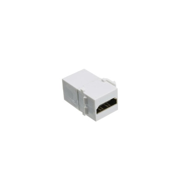 Cable Wholesale HDMI High Speed Keystone Insert Coupler, HDMI Type-A Female To HDMI Type-A Female, 4K 60Hz, White 329-00400WH - main
